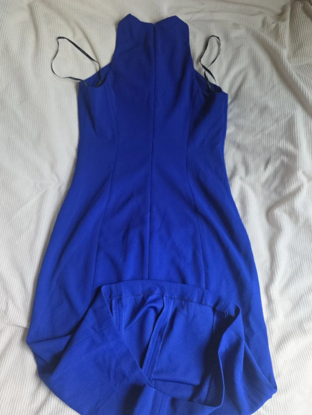 Calvin Klein Crisscross Neck Dress Royal Blue Sz 4 Nwot
